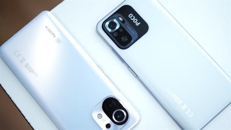 Phần mặt lưng của POCO M5s nổi bật với mặt lưng giả da và camera vuông bắt mắt