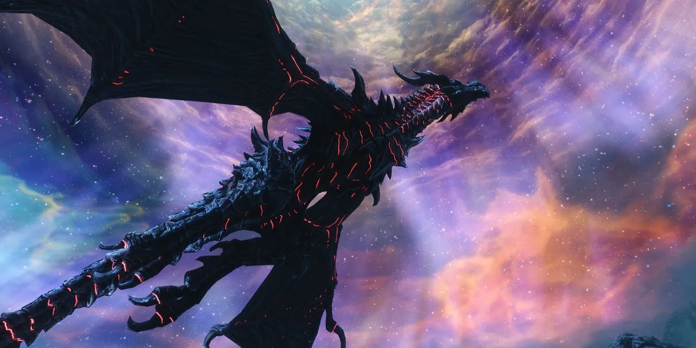 Alduin Kẻ Nuốt Chửng Thế Giới, trùm cuối Skyrim, một con rồng huyền thoại nhưng trận chiến cuối cùng lại không xứng tầm