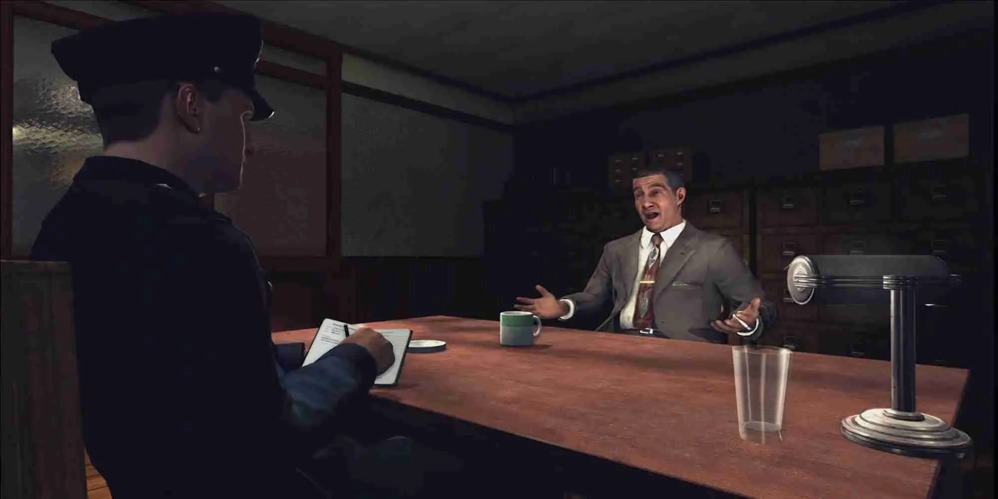 Ảnh chụp màn hình L.A. Noire từ IGDB, thể hiện một phân cảnh điều tra