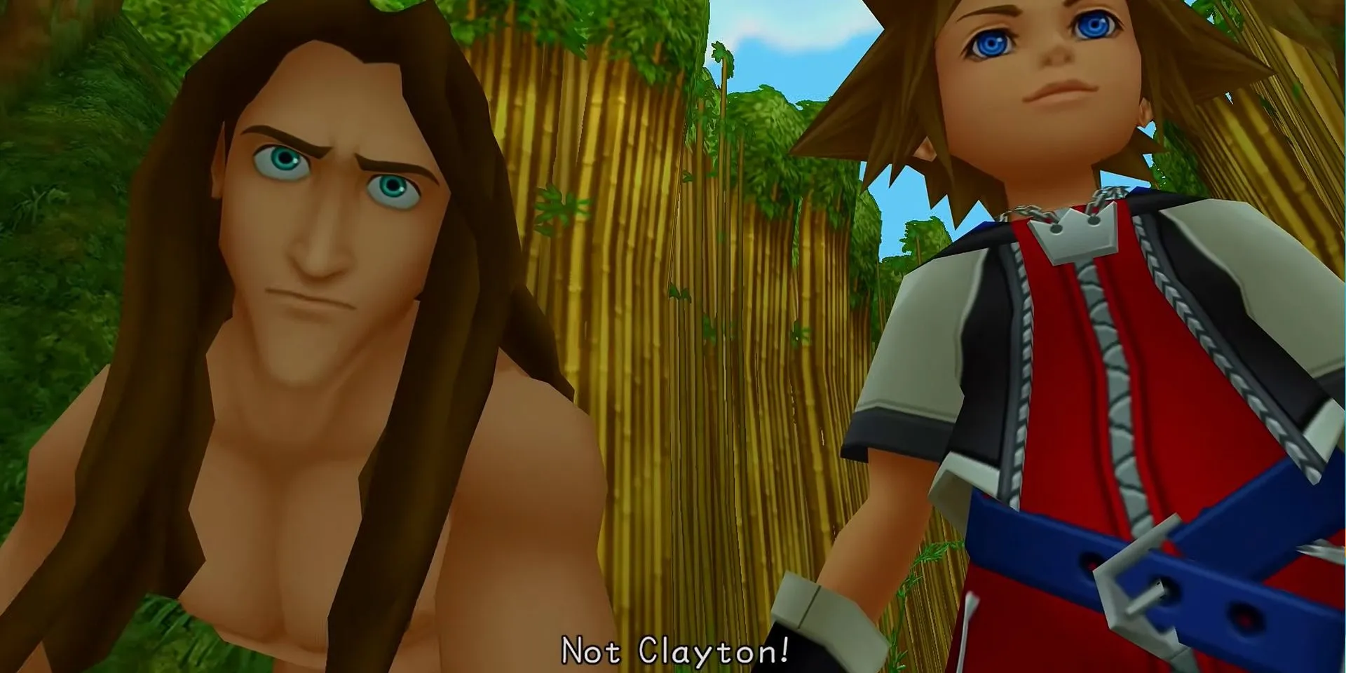 Ảnh chụp màn hình thế giới Deep Jungle trong Kingdom Hearts với Tarzan