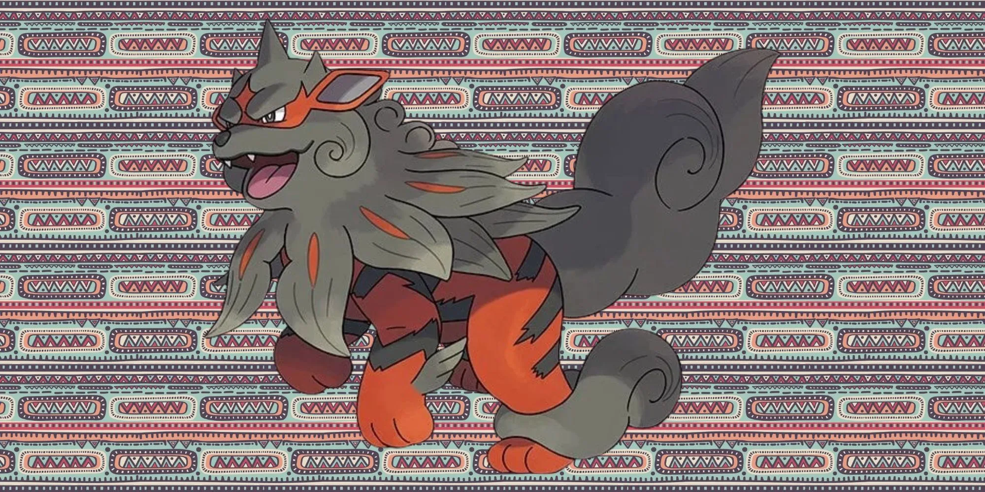 Arcanine dạng Hisui với bờm đá, hệ Lửa và Đá trong Pokémon Legends Arceus
