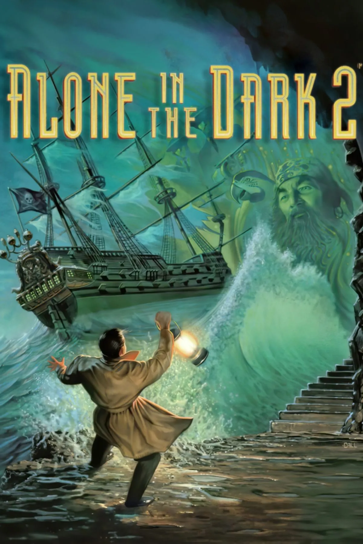 Bìa đĩa gốc Alone in the Dark 2 phiên bản PS1