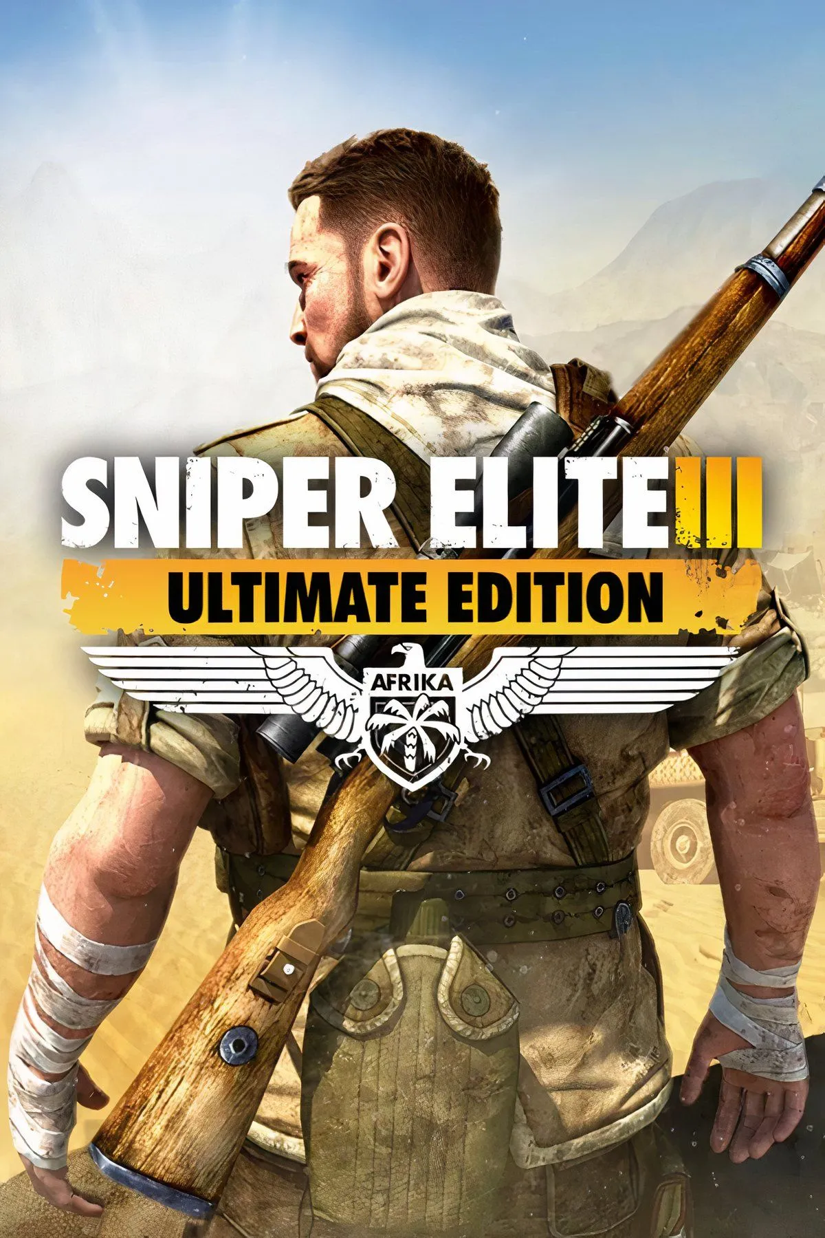 Bìa game Sniper Elite 3 với hình ảnh lính bắn tỉa Karl Fairburne