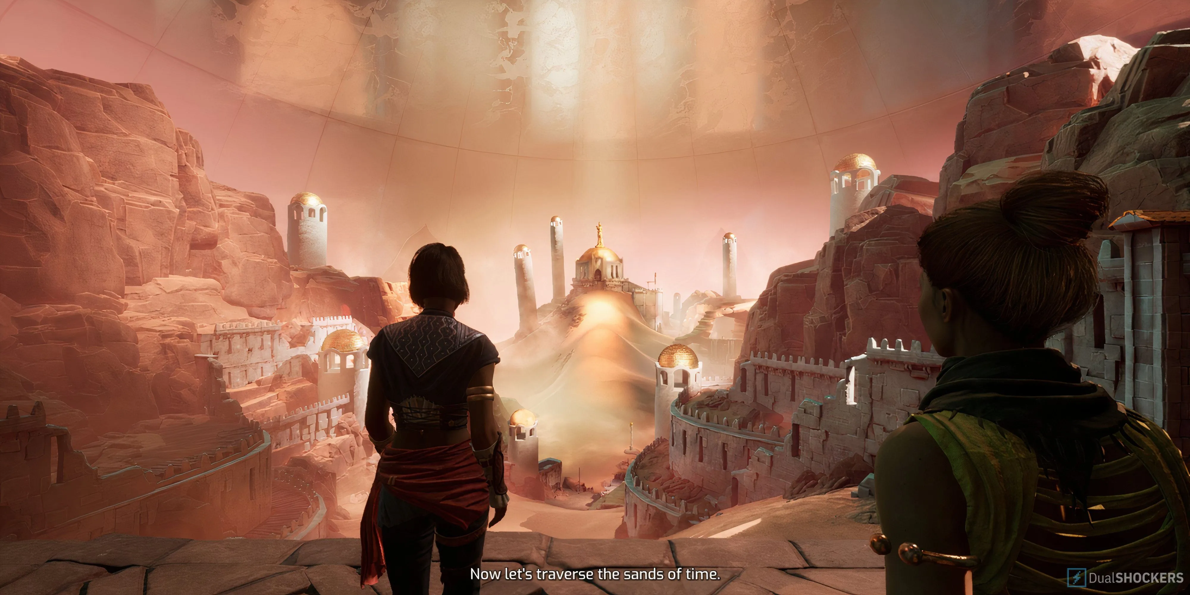 Bối cảnh trong Split Fiction gợi nhớ đến Prince of Persia: Sands of Time với kiến trúc và không khí sa mạc