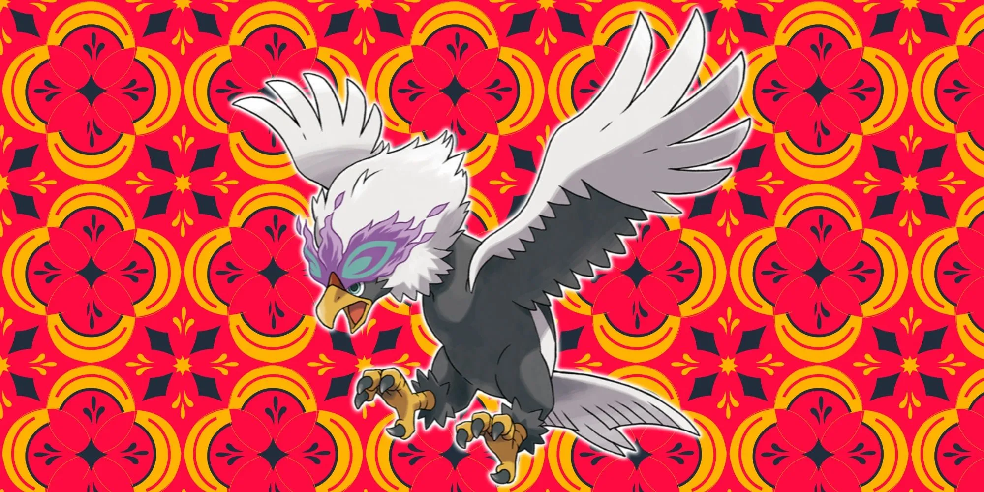 Braviary dạng Hisui đang bay trên bầu trời, hệ Tâm linh và Bay trong Pokémon Legends Arceus