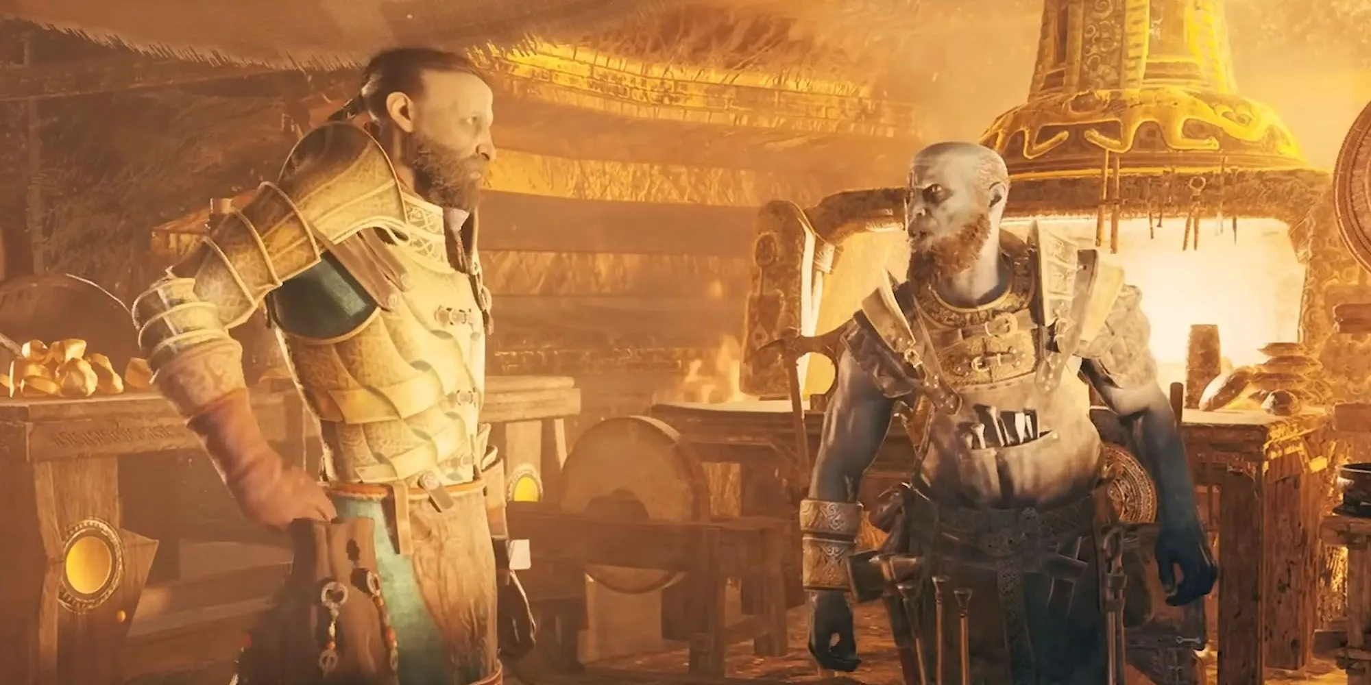 Brok và Sindri anh em thợ rèn Huldra trong God of War
