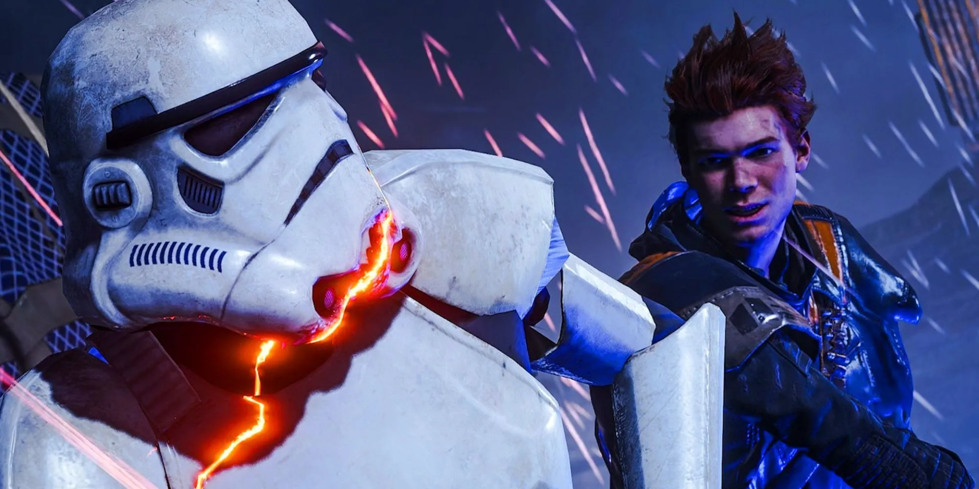 Cal Kestis chiến đấu với Stormtrooper trong Star Wars Jedi Fallen Order