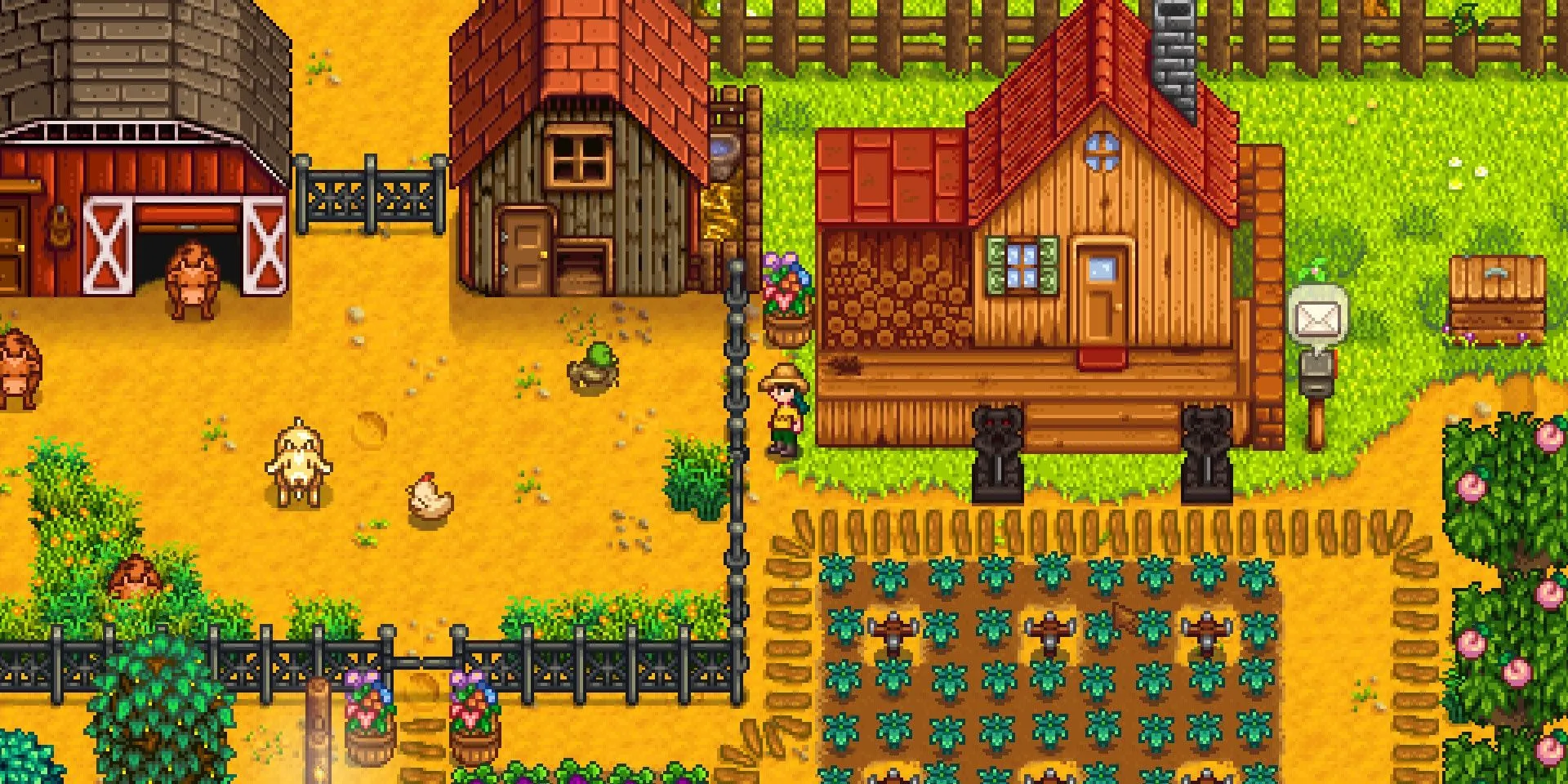 Cánh đồng lúa mì trên trang trại Stardew Valley