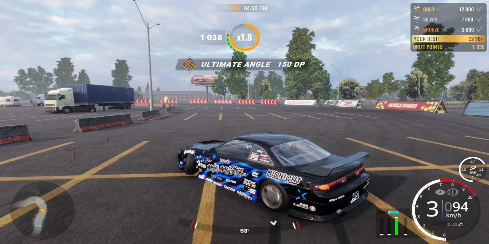 Cảnh gameplay đua xe drift mãn nhãn trong CarX Drift Racing Online