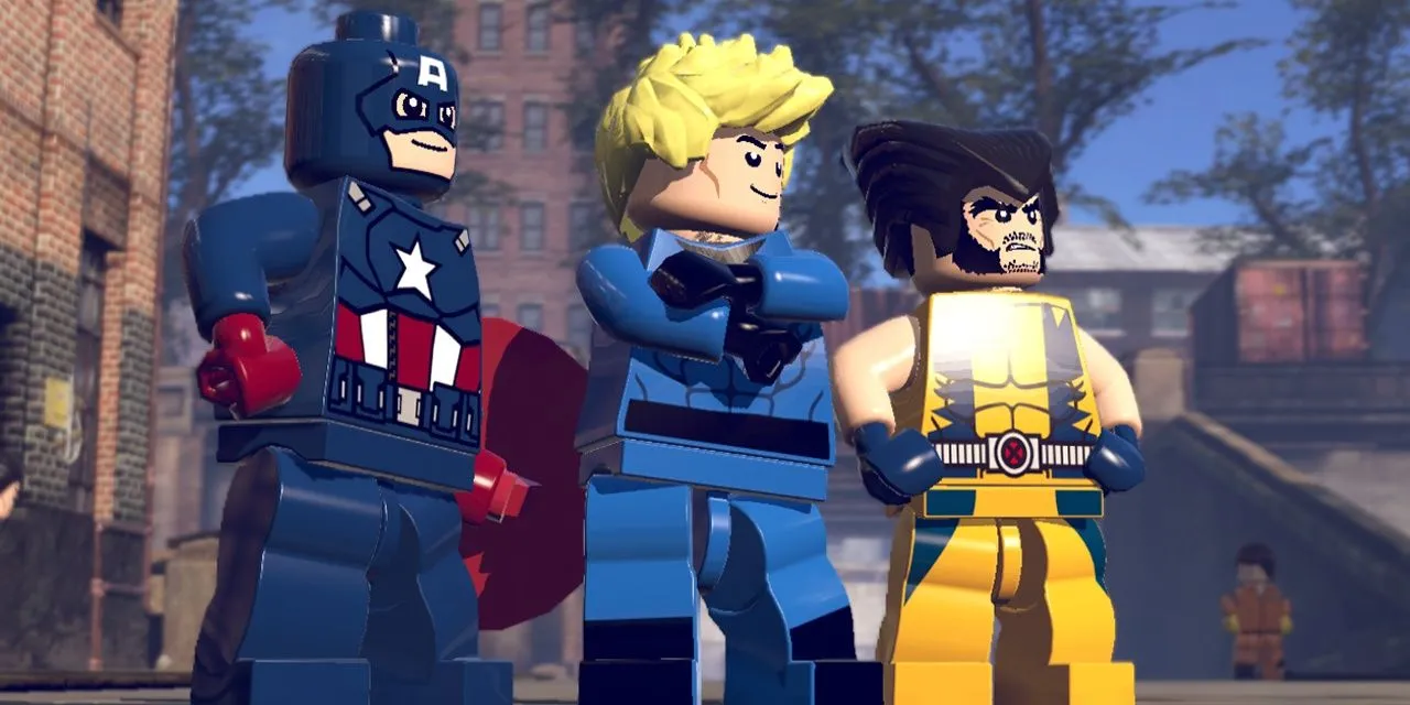 Captain America, Human Torch và Wolverine phiên bản LEGO trong LEGO Marvel Super Heroes