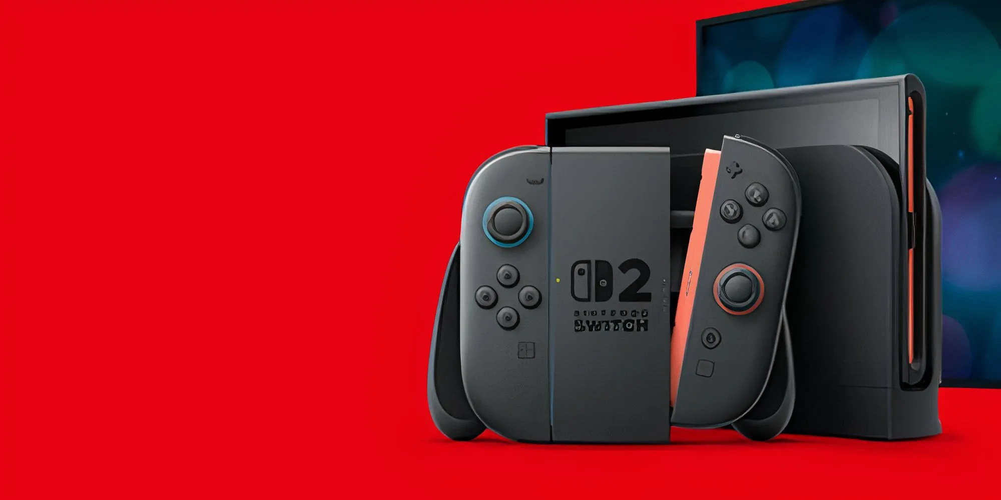 Chiếc máy console Nintendo Switch 2 màu đỏ, một phiên bản của dòng máy mới.