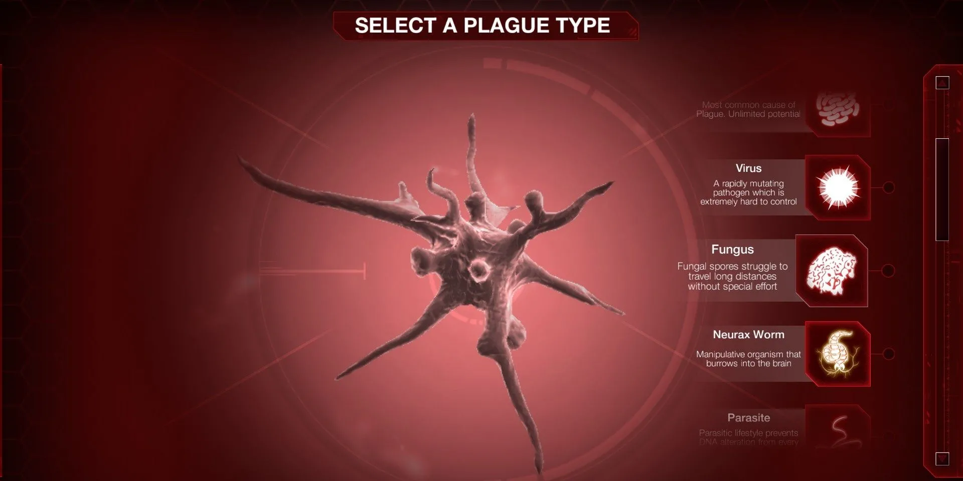 Chọn loại mầm bệnh (bacterium) để bắt đầu gieo rắc trong Plague Inc: Evolved