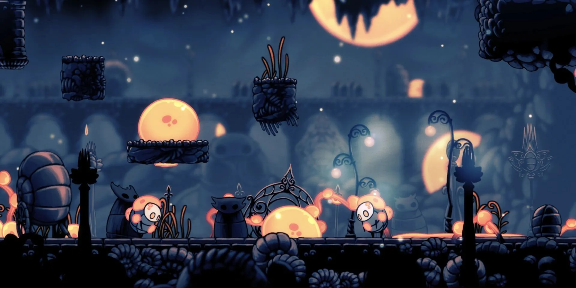 Côn trùng nhiễm bệnh và những khối u phát sáng trong Hollow Knight