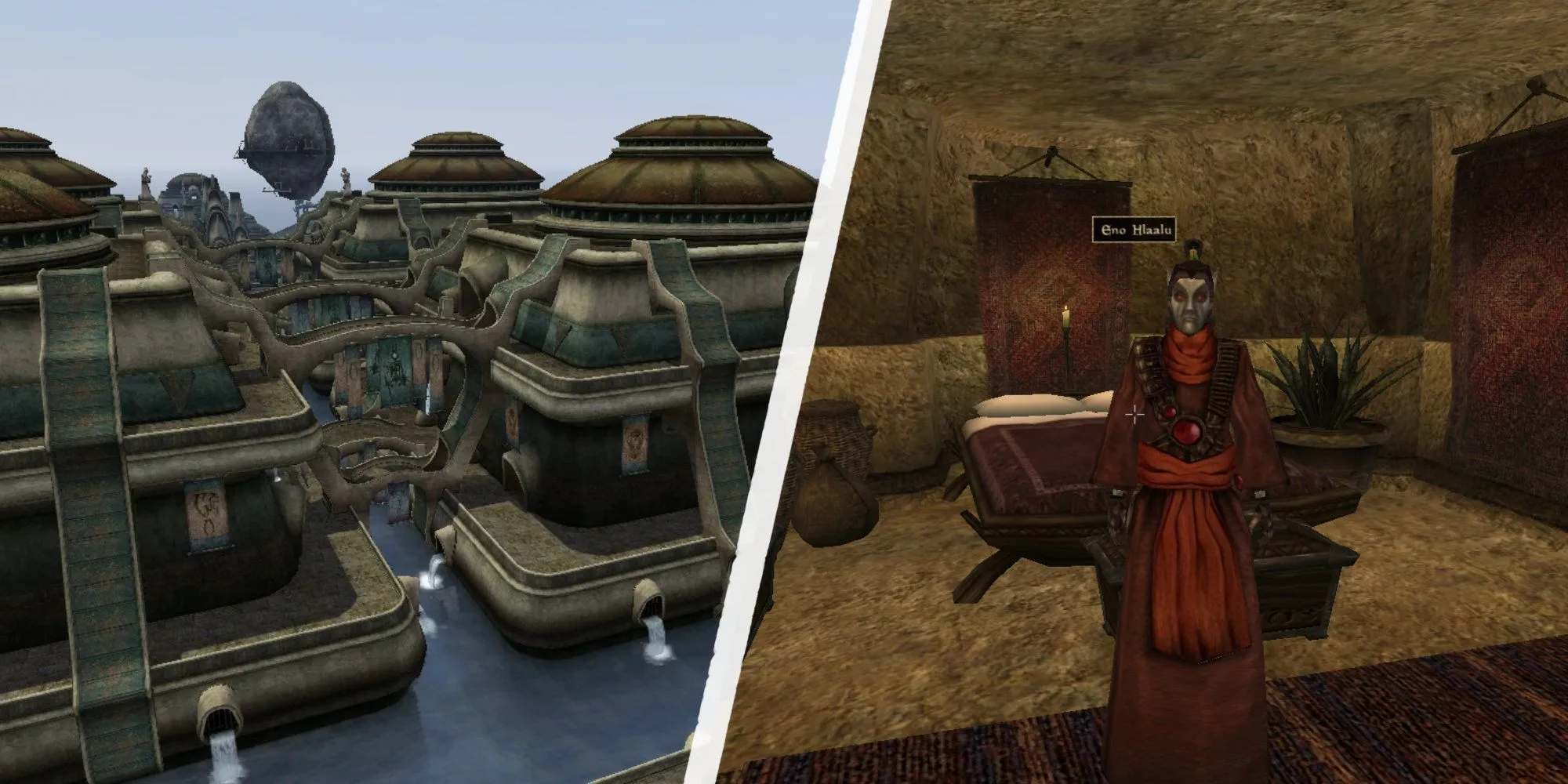 Đại Sư Eno Hlaalu của Morag Tong trong Morrowind, người giao nhiệm vụ Threads Of The Webspinner.