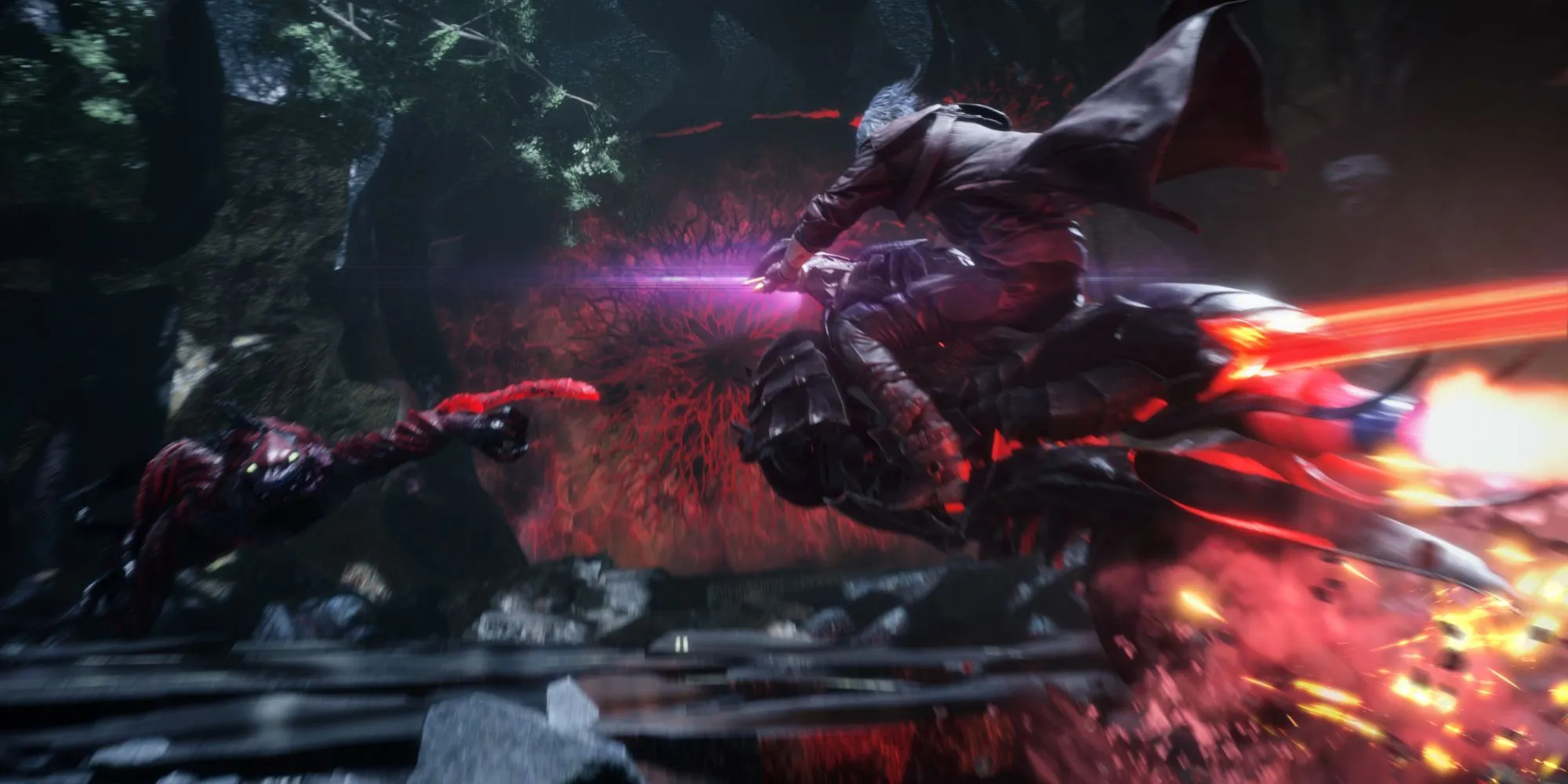 Dante cưỡi chiếc mô tô Cavaliere trong Devil May Cry 5