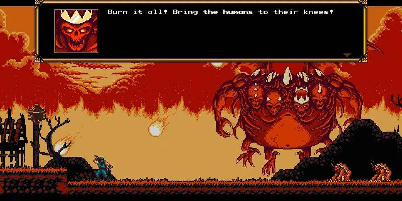 Demon King, con trùm đa dạng trong The Messenger, thể hiện sự sáng tạo của game