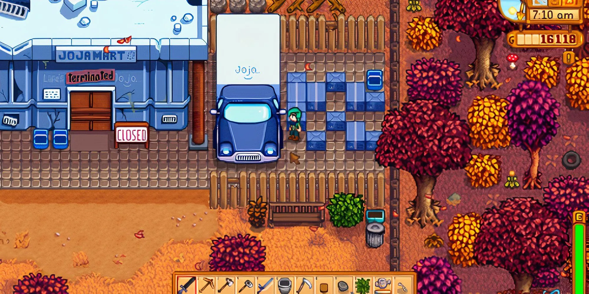 Gian hàng của tập đoàn JojaCo trong Stardew Valley, đối thủ của cửa hàng địa phương.