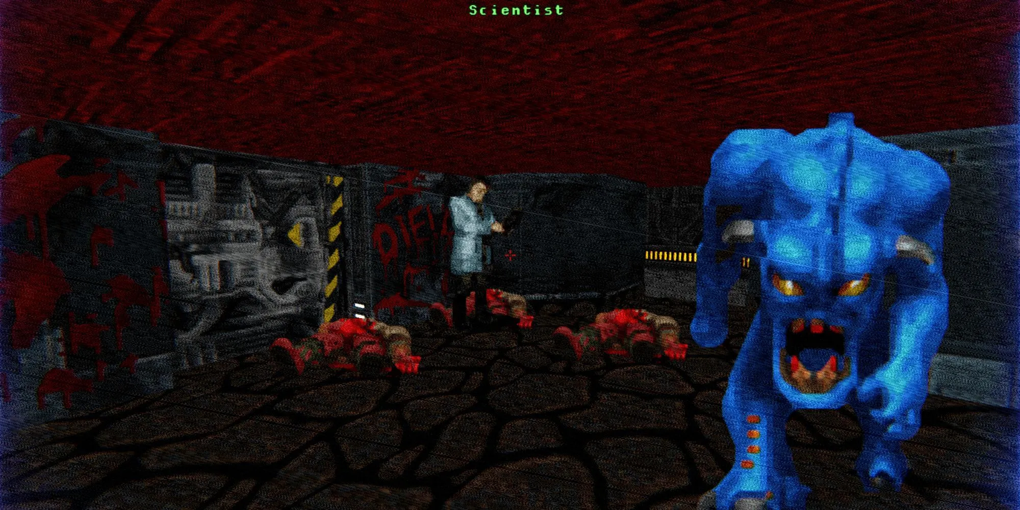 Giao diện gameplay theo lượt của Doom RPG trên điện thoại cũ