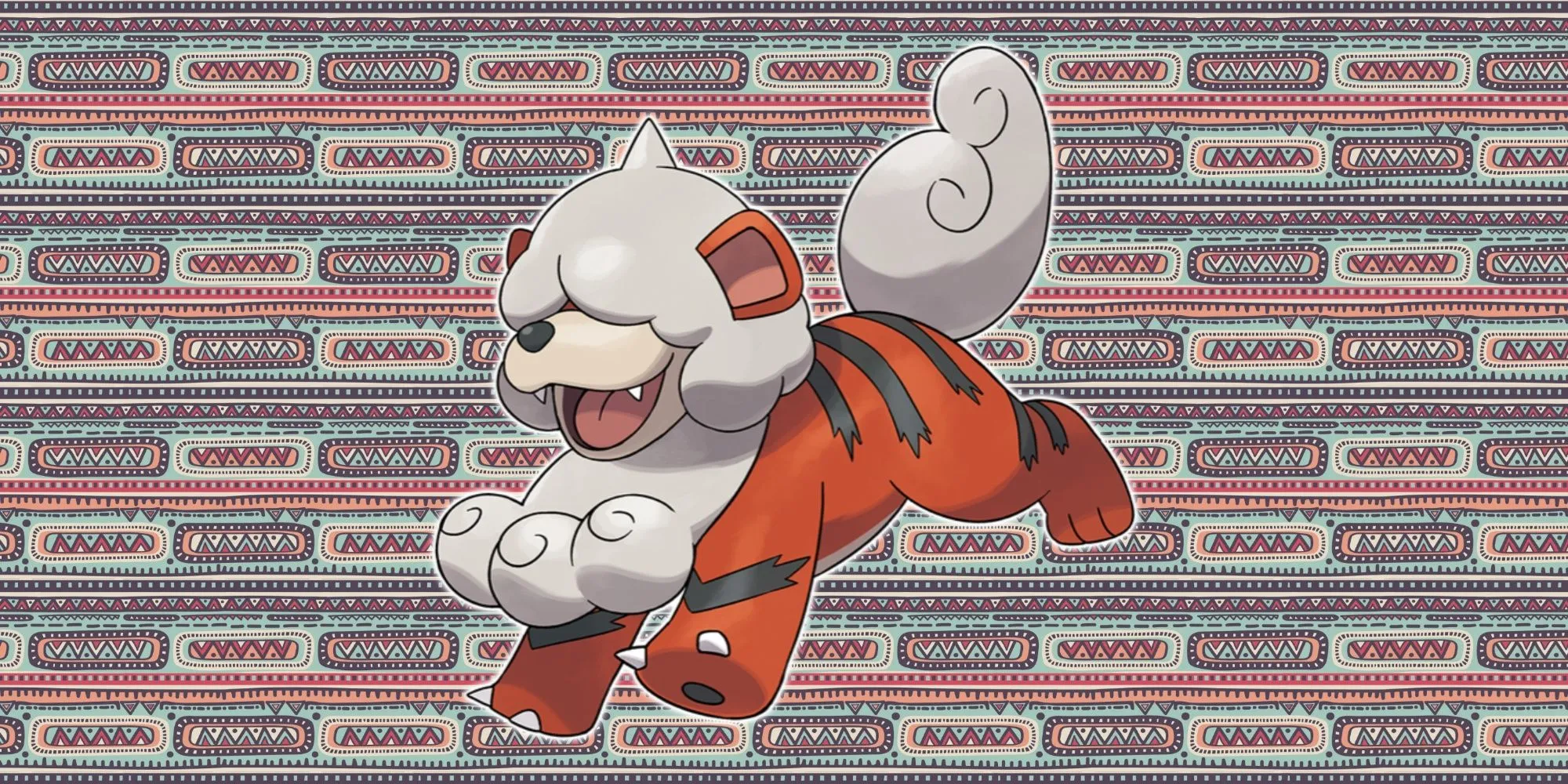 Growlithe dạng Hisui với bộ lông đá, hệ Lửa và Đá trong Pokémon Legends Arceus