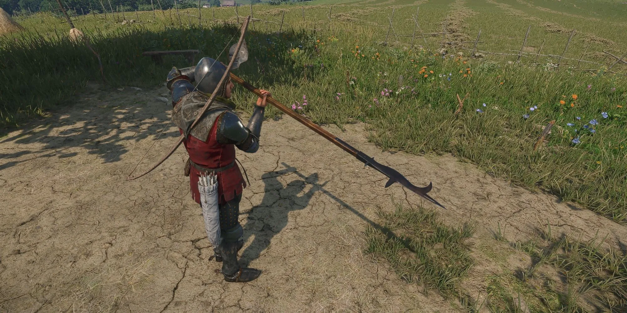 Henry cầm Guisarme trong Kingdom Come Deliverance 2