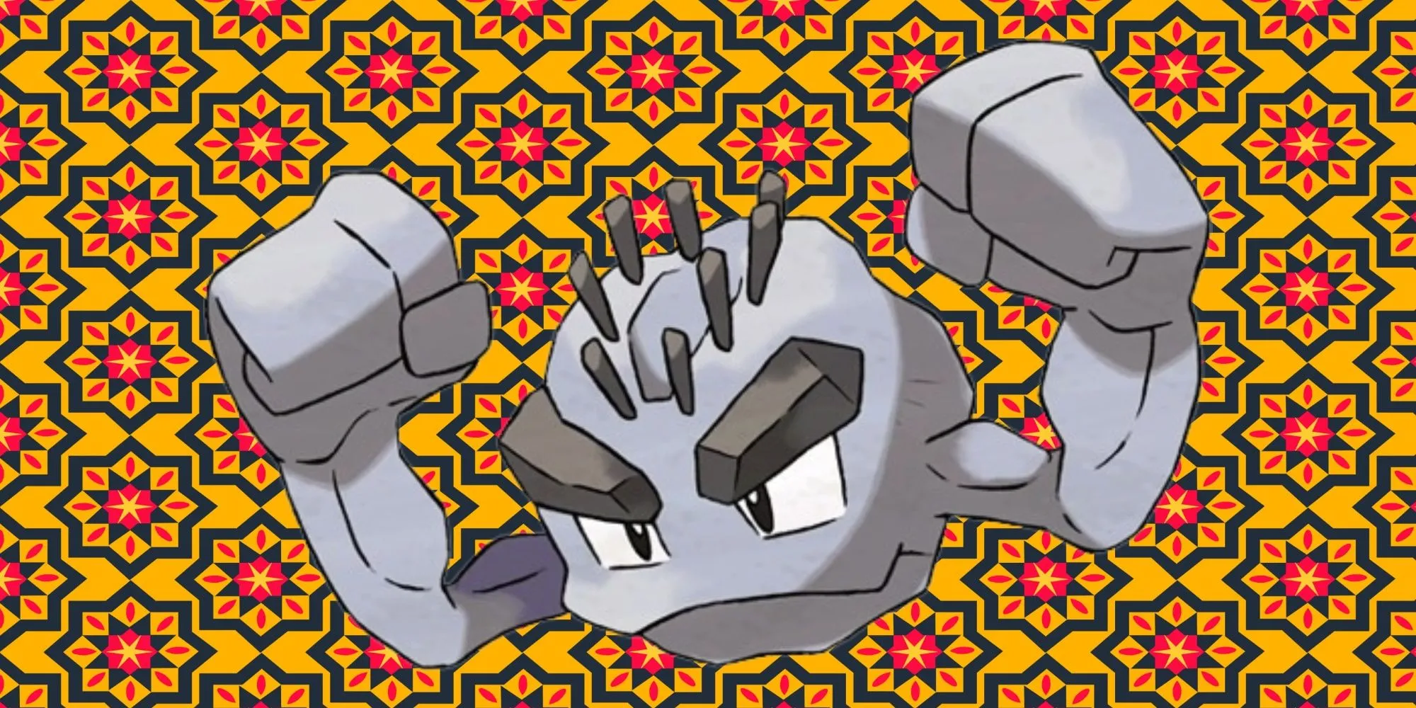 Hình ảnh Alolan Geodude với lông mày và râu bằng đá nam châm