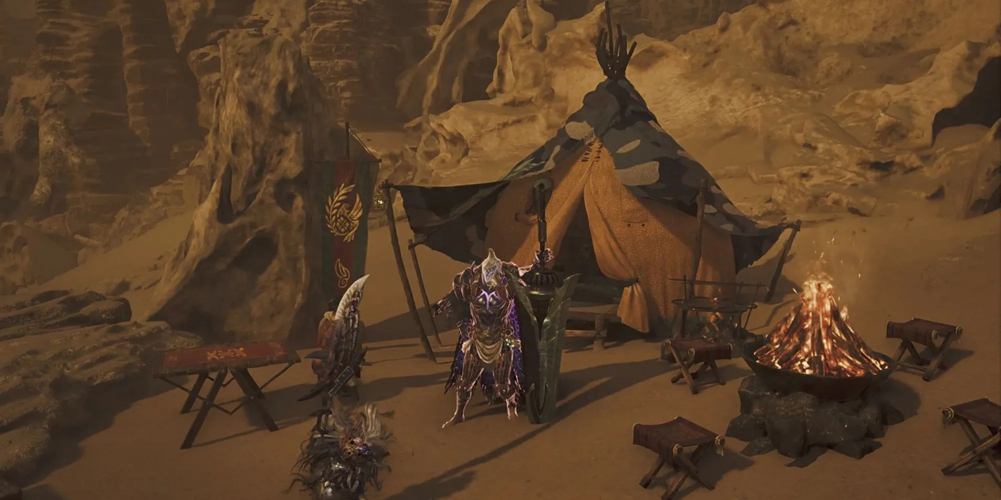 Hình ảnh các địa điểm cắm trại Pop-up trong Monster Hunter Wilds