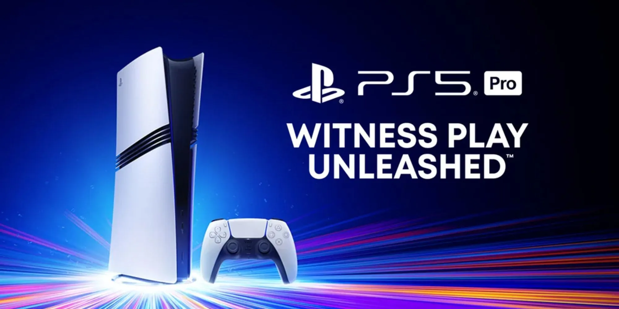 Hình ảnh cận cảnh máy chơi game PS5 Pro màu trắng với thiết kế hiện đại, logo PlayStation ở góc