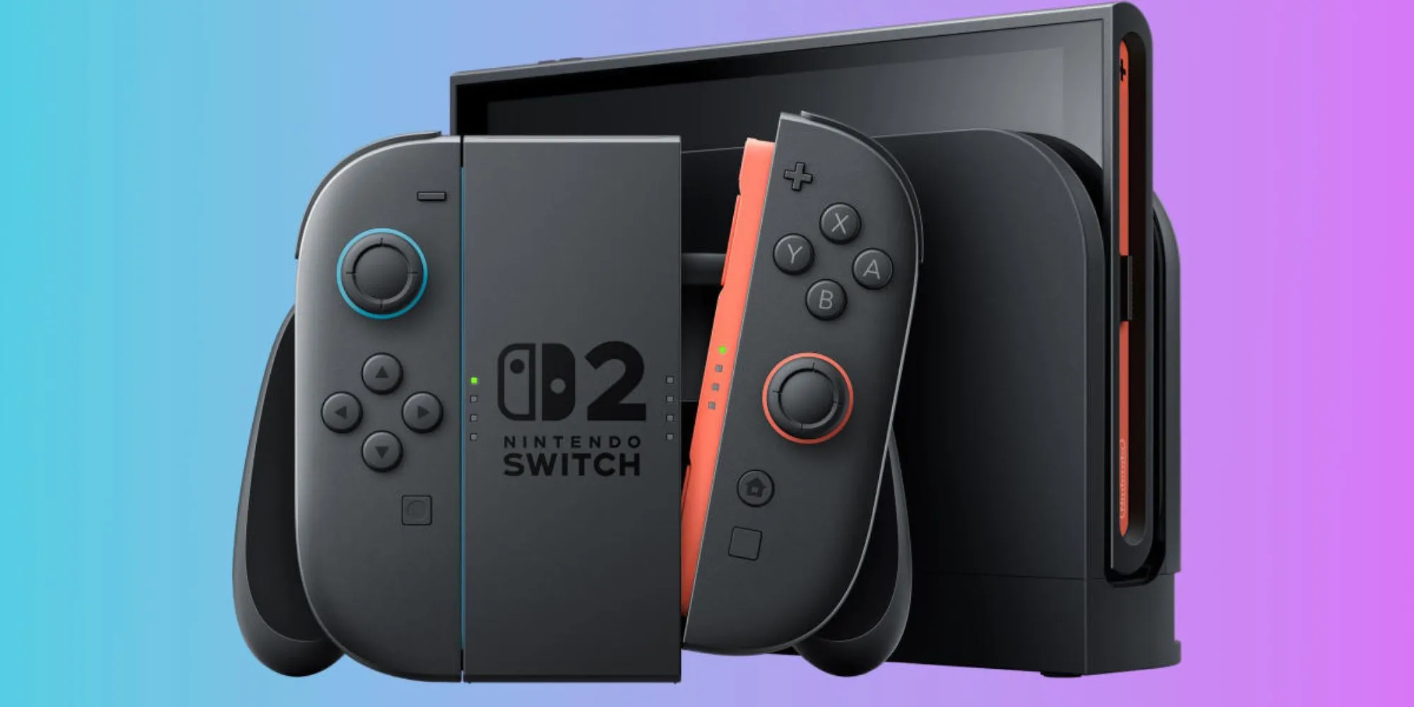 Hình ảnh console Nintendo Switch 2 cùng bộ điều khiển Joy-Con