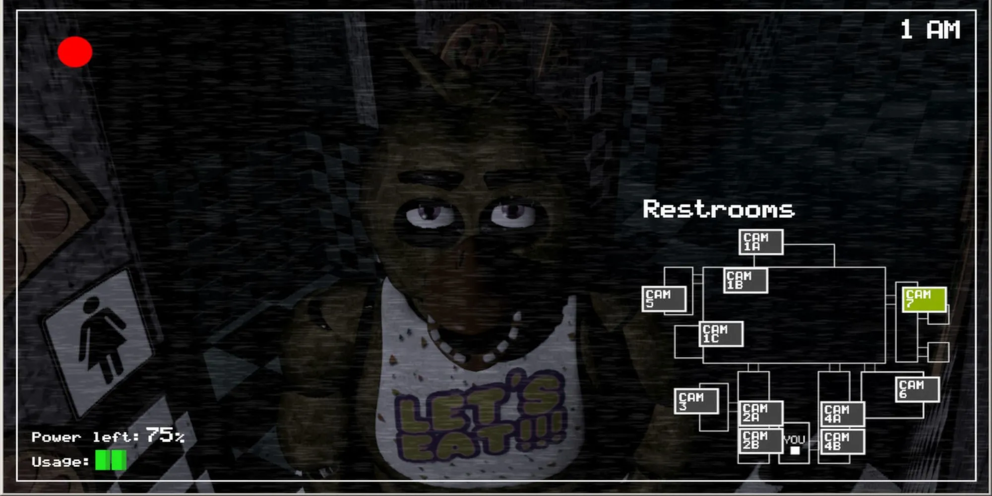 Hình ảnh Freddy Fazbear và các animatronic trong game Five Nights at Freddy's.