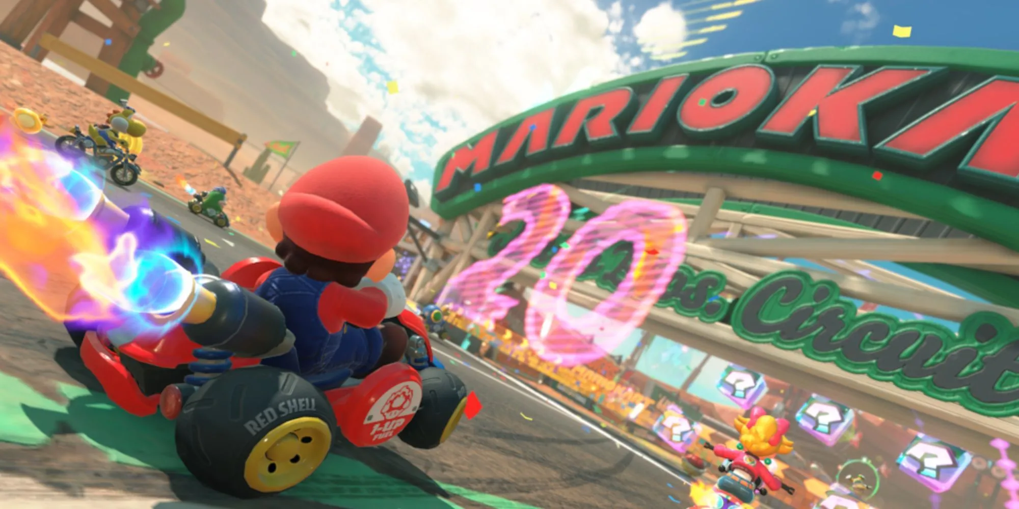 Hình ảnh quảng bá game Mario Kart World mới, dự kiến sẽ có trên Nintendo Switch 2