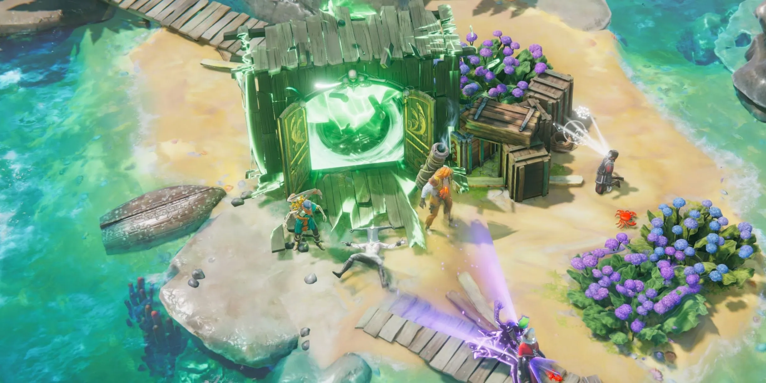 Hình ảnh quảng bá game Shadow Gambit: The Cursed Crew với các cướp biển ma