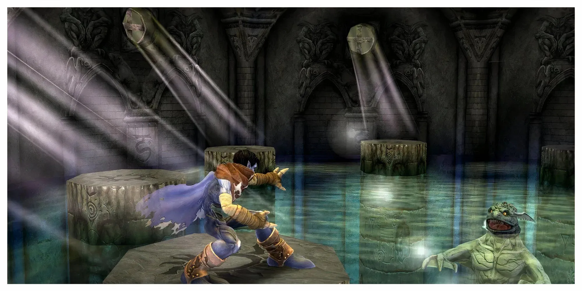 Hình ảnh remastered của game Legacy of Kain: Soul Reaver với nhân vật Raziel