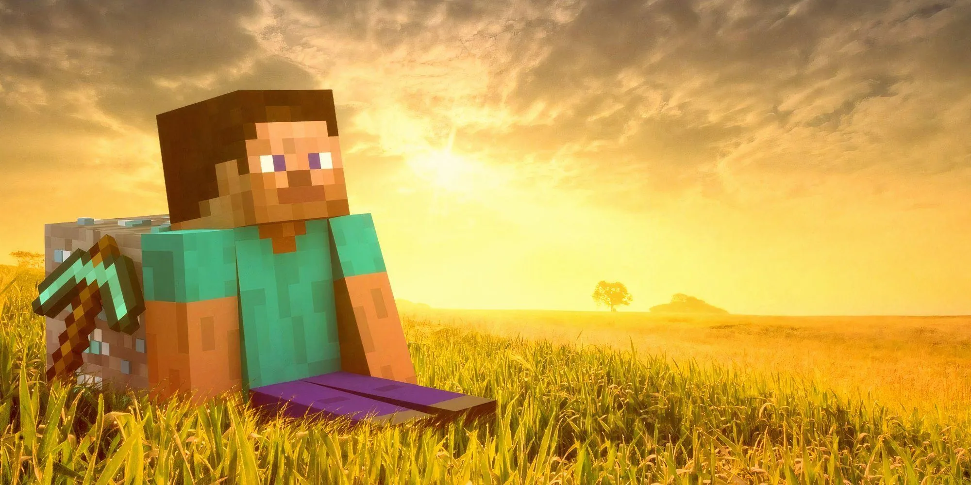 Hình ảnh Steve kinh điển gợi nhớ thời kỳ đầu của Minecraft