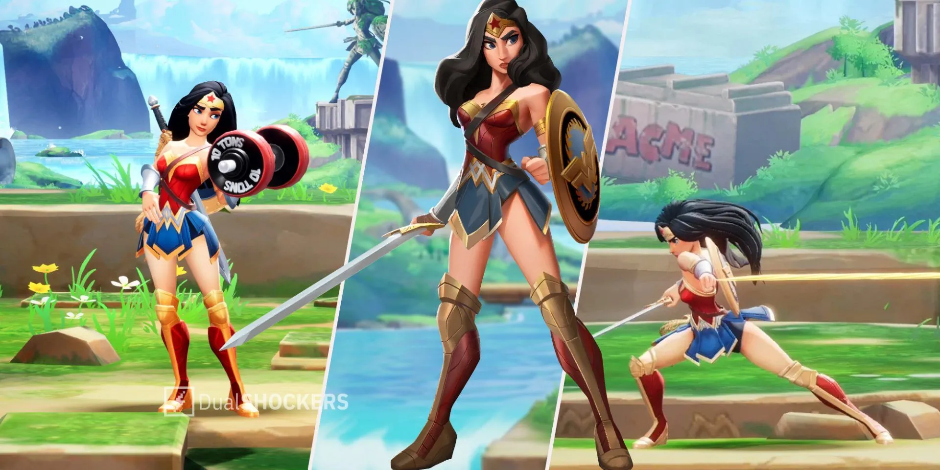 Hình ảnh Wonder Woman trong MultiVersus, một tựa game khác góp phần vào quyết định hủy bỏ dự án game riêng của cô