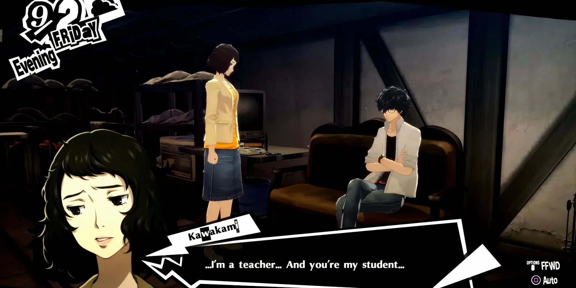 Kawakami chấp nhận lời tỏ tình của Joker trong Persona 5 Royal