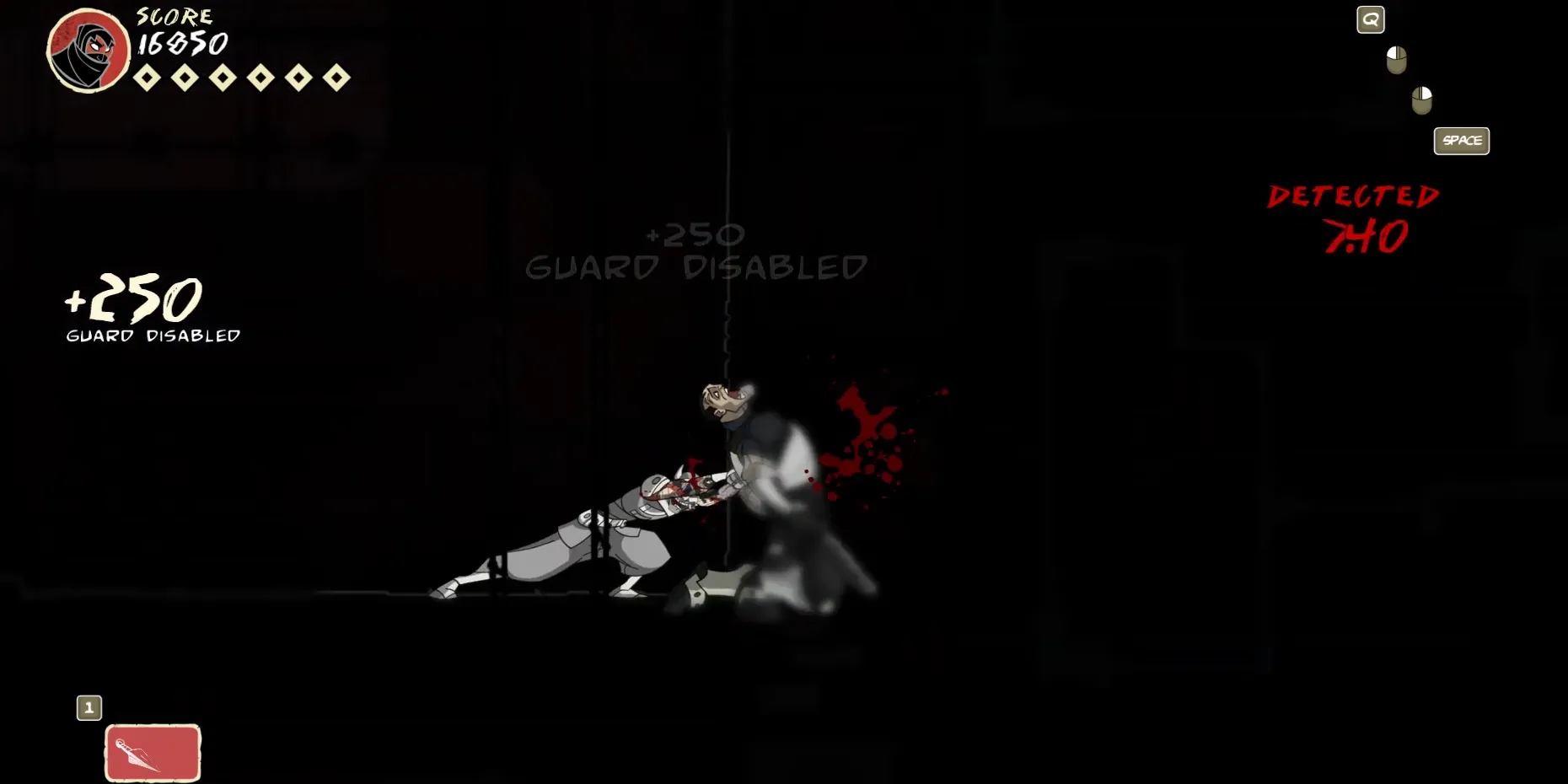 Kelly, một trong những trùm đầu tiên trong Mark of the Ninja