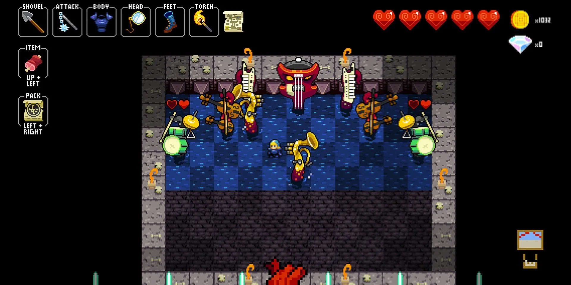 Khám phá hầm ngục và chiến đấu theo nhịp điệu trong game roguelike Crypt of the NecroDancer
