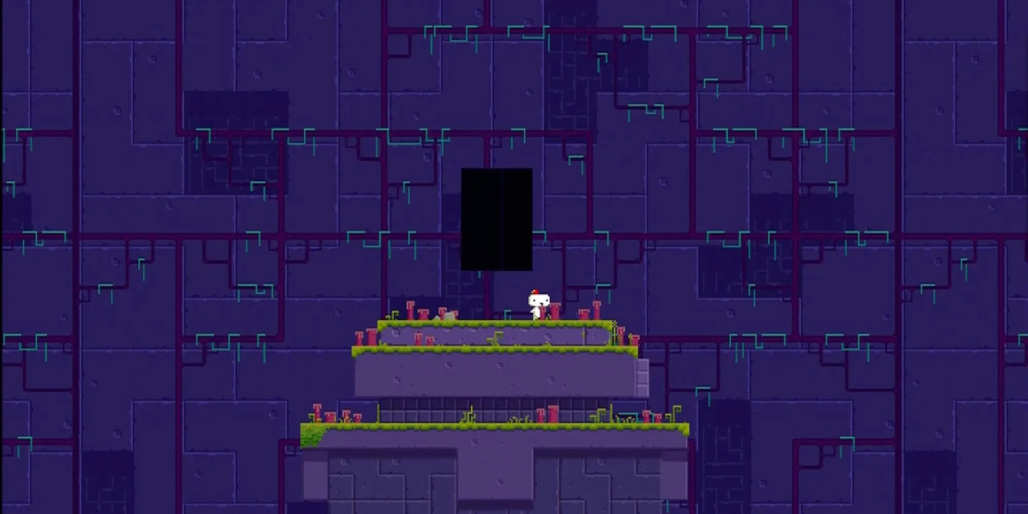 Khối đá đen bí ẩn The Black Monolith trong game Fez