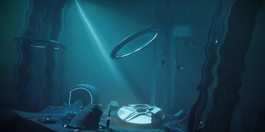 Khu vực di chuyển dưới nước trong Destiny 2 Dungeon Ghosts of the Deep: Bong bóng khí