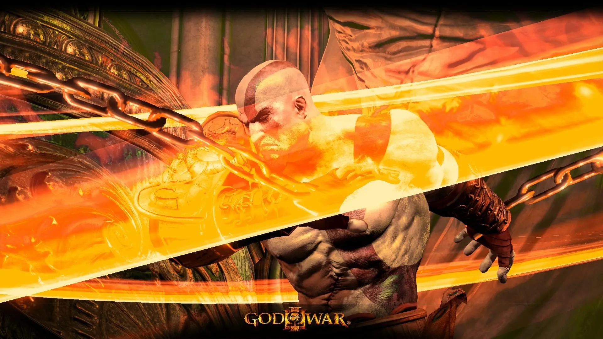 Kratos chiến đấu trong God of War III Remastered, thể hiện đồ họa ấn tượng
