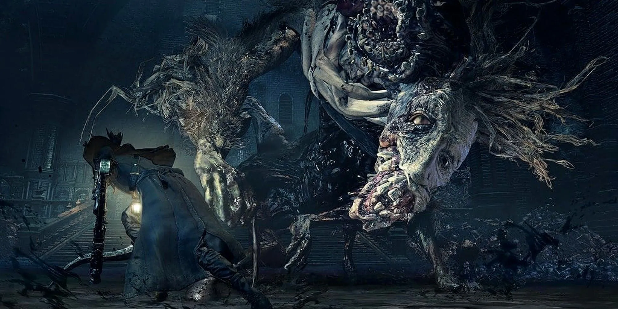 Ludwig the Accursed trong hình dạng quái thú ở Bloodborne: The Old Hunters