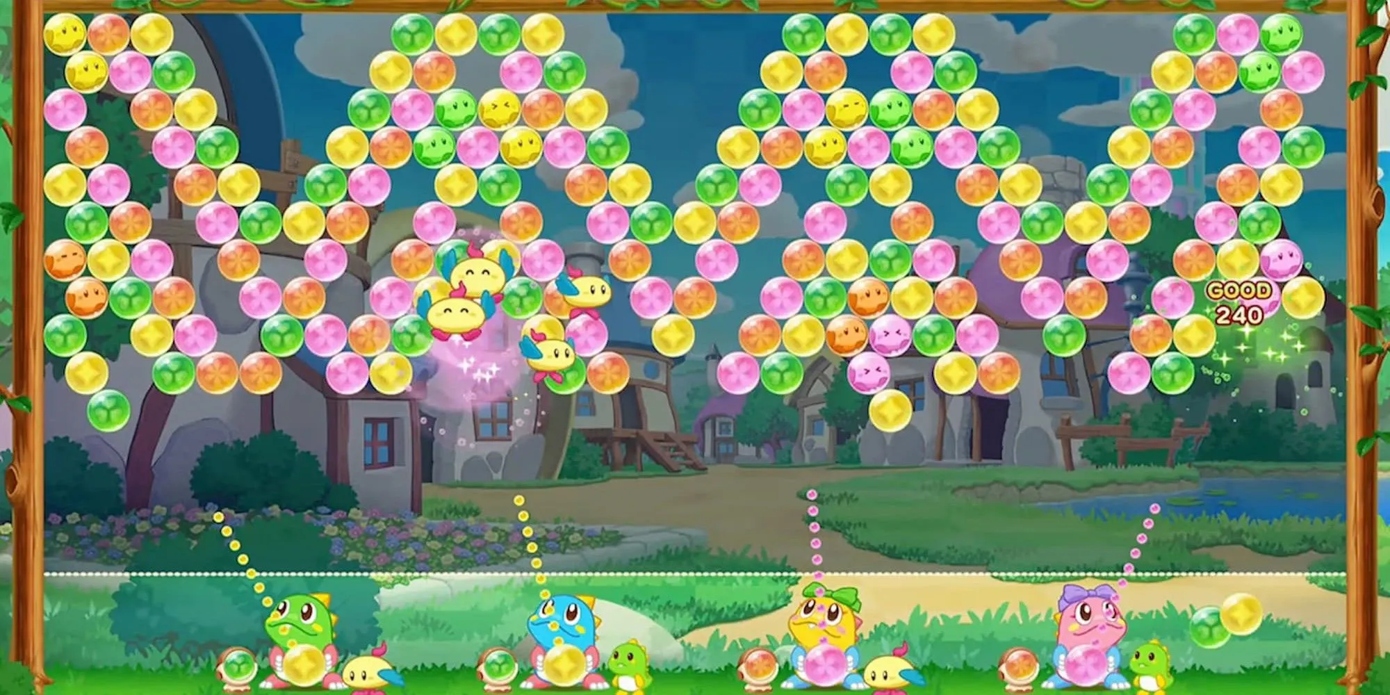 Màn 8 trong Puzzle Bobble Everybubble với các bong bóng màu sắc