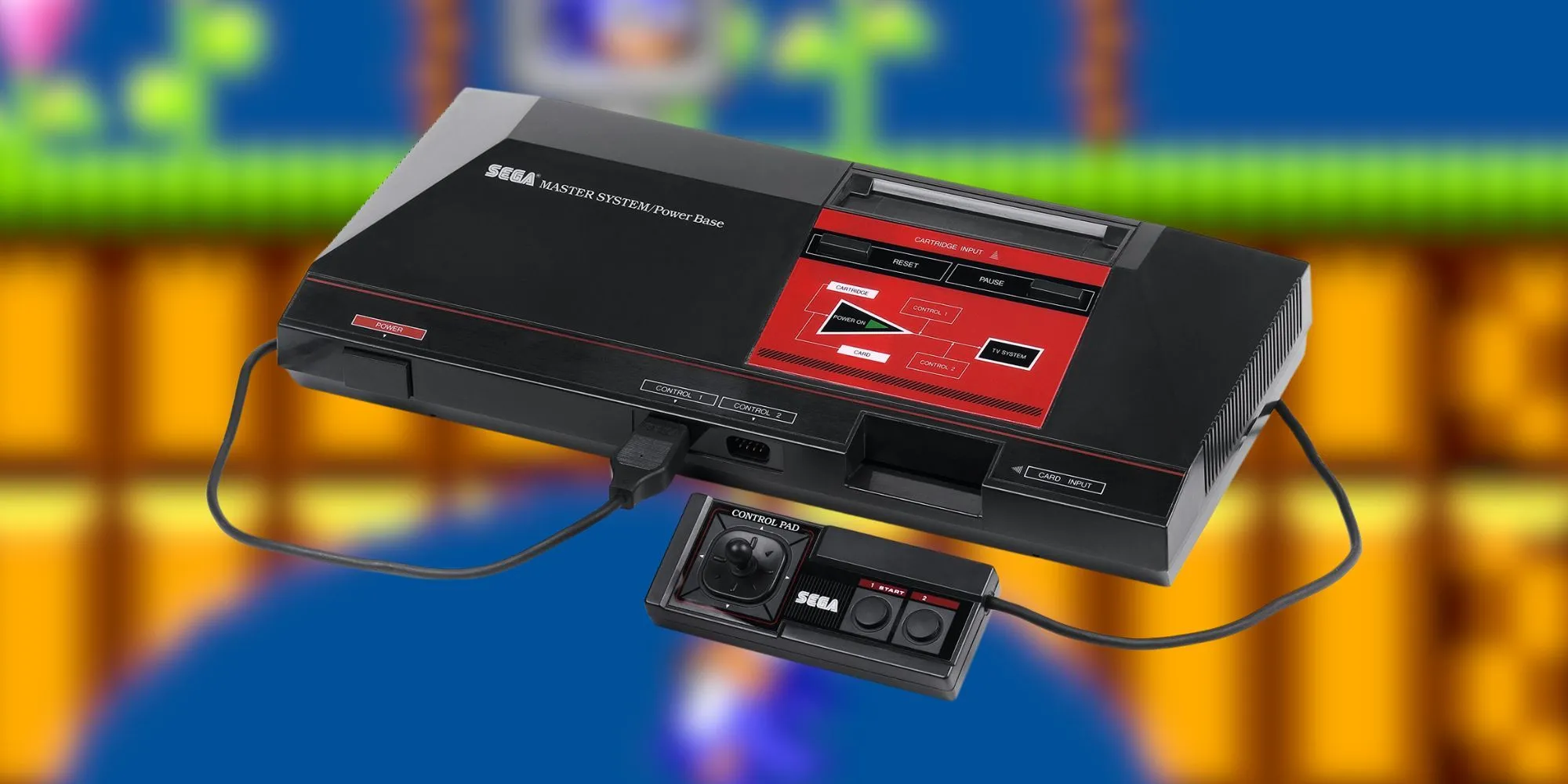 Máy chơi game Sega Master System cùng với hộp băng game