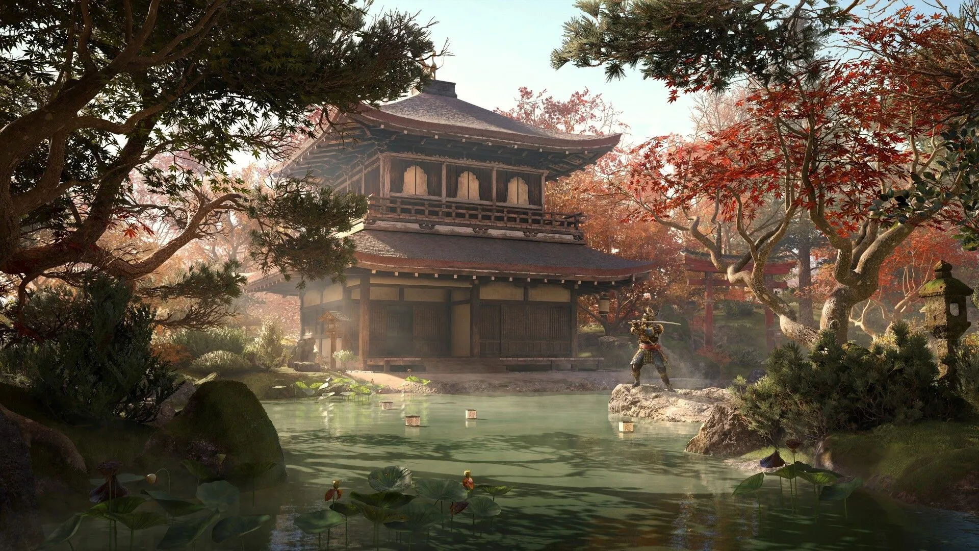Một cảnh chiến đấu đầy kịch tính trong Assassin's Creed Shadows, minh họa hiệu ứng đồ họa chân thực.