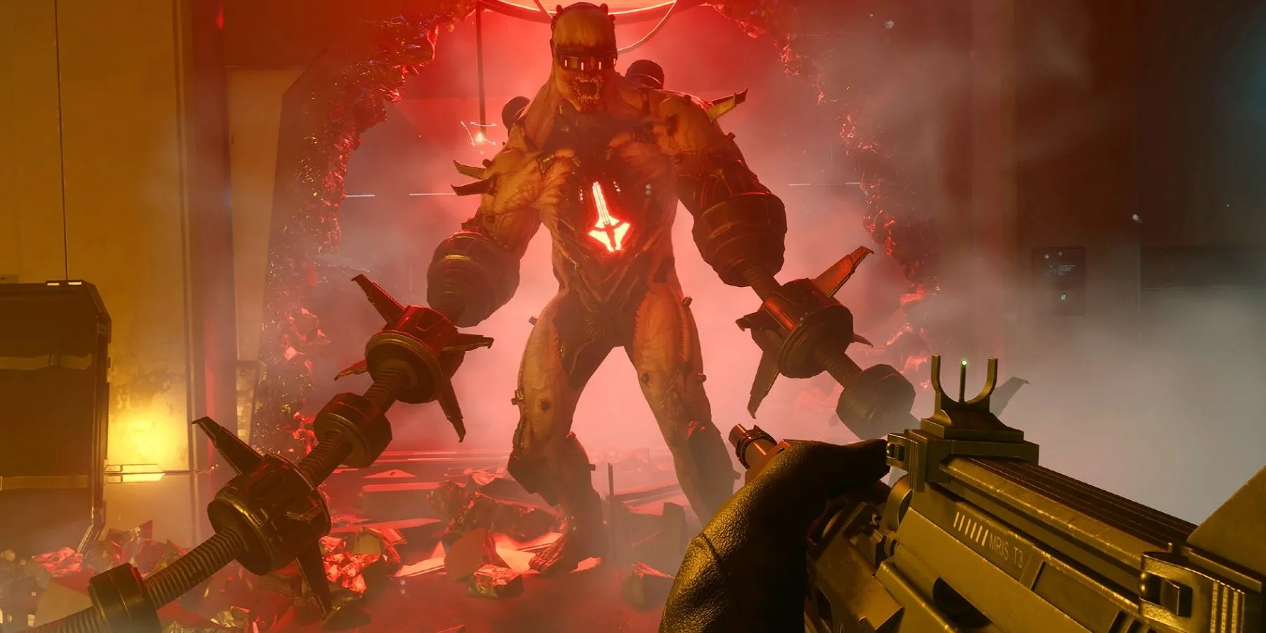 Một cảnh chiến đấu hỗn loạn trong Killing Floor 3 với nhiều loại Zed khác nhau.