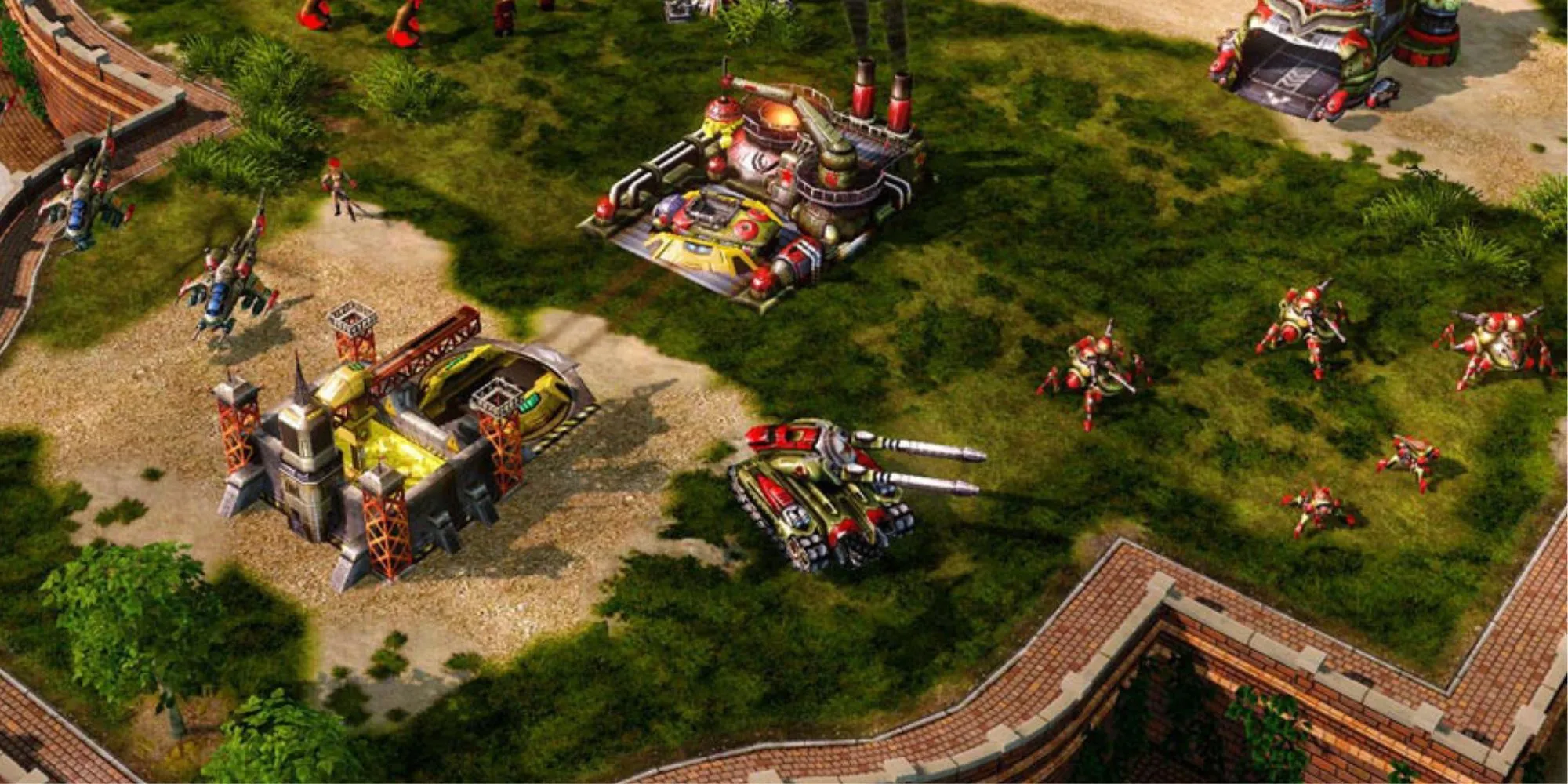 Một cảnh chiến đấu trong Command &amp; Conquer Red Alert 3, tựa game chiến thuật thời gian thực với lịch sử thay thế