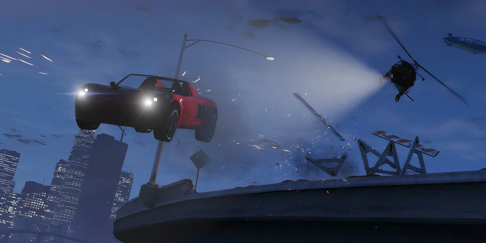 Một cuộc rượt đuổi xe gay cấn trong Grand Theft Auto 5.
