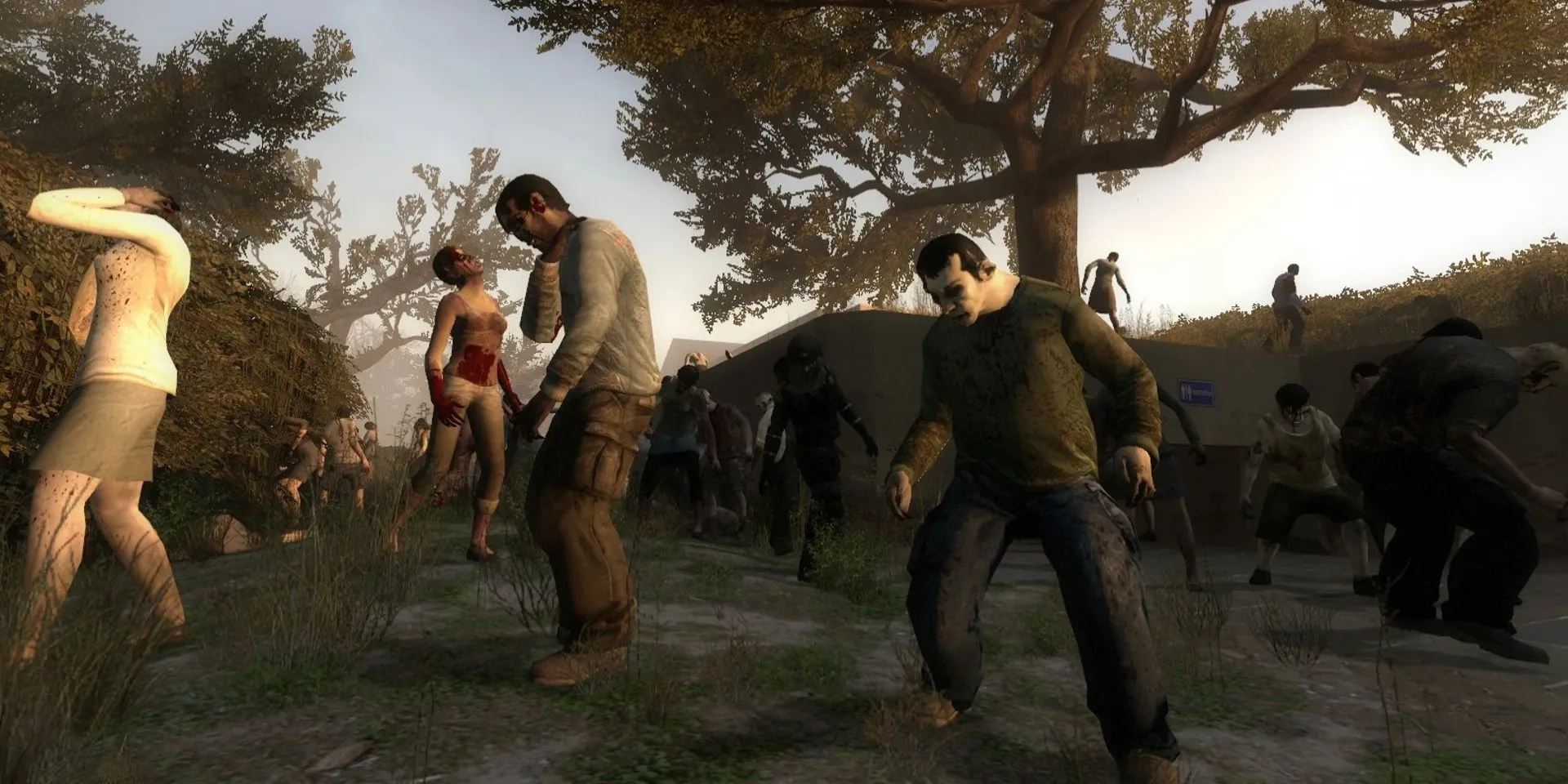 Một đám đông Common Infected trong Left 4 Dead 2