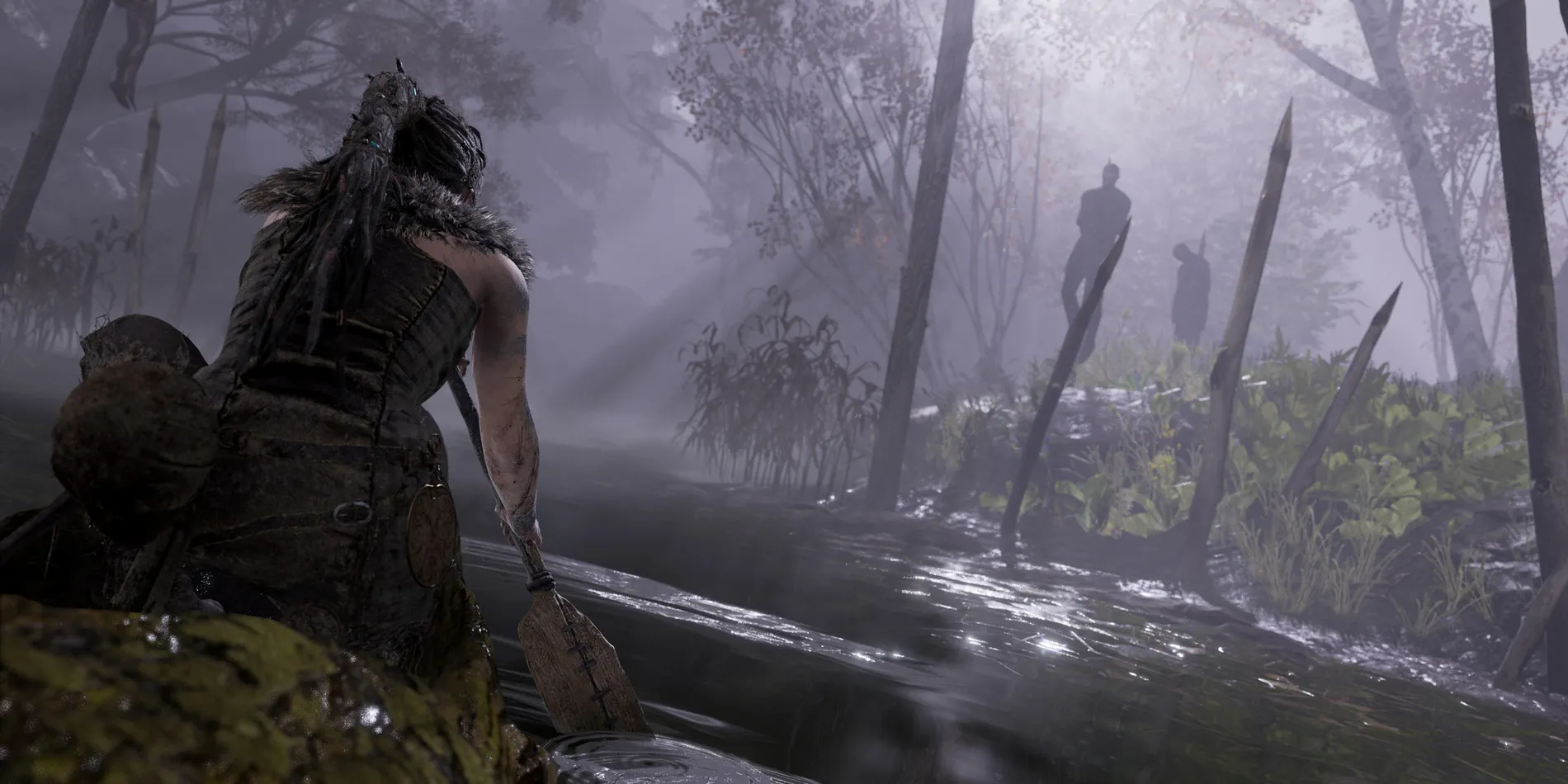 Một hình ảnh gameplay từ Ninja Theory cho thấy nhân vật nữ chiến binh