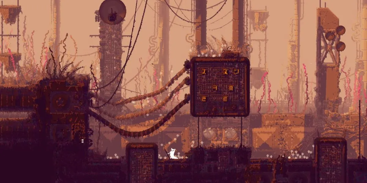 Một khu vực trong thế giới khắc nghiệt và bí ẩn của Rain World